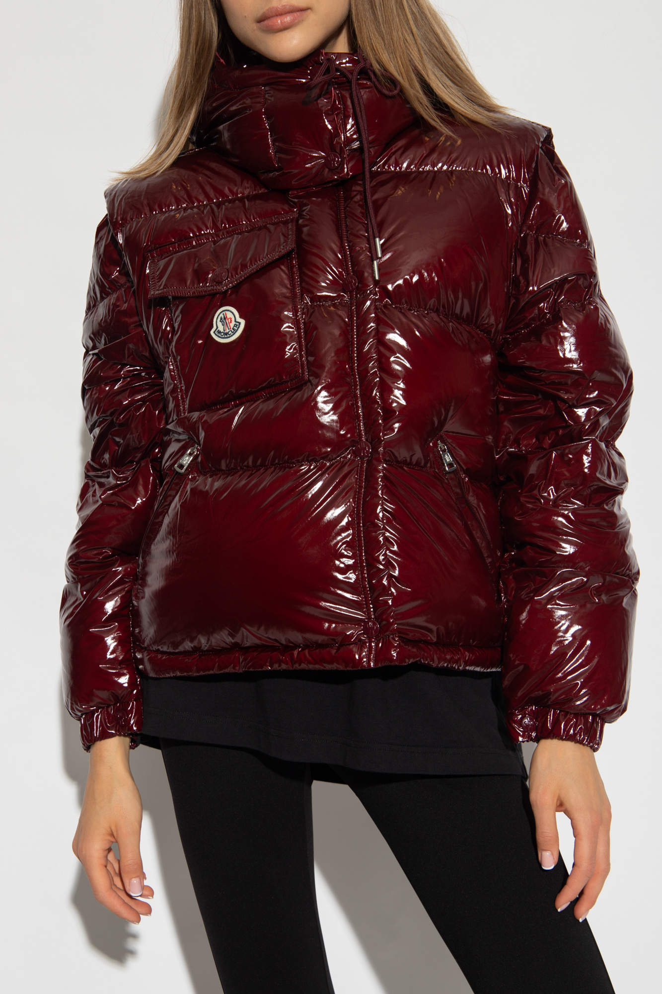 Burgundy Moncler Karakorum Ripstop down jacket Moncler Vitkac GB